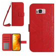 For Samsung Galaxy S8+ Skin Feel Sun Flower Pattern Flip Leather Phone Case with Lanyard(Red) - free shipping - PMC TechLife - Order now!