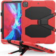 For iPad Pro 12.9 inch (2020) Shockproof Colorful Silicon + PC Protective Tablet Case with Holder & Shoulder Strap & Hand Strap (Red) - iPad Pro 12.9 (2020) Cases by PMC TechLife | Online Shopping South Africa | PMC TechLife | Buy Now Pay Later Mobicred