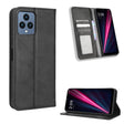 For T-Mobile Revvl 6 5G Magnetic Buckle Retro Texture Leather Phone Case(Black) - More Brand by PMC TechLife | Online Shopping South Africa | PMC TechLife