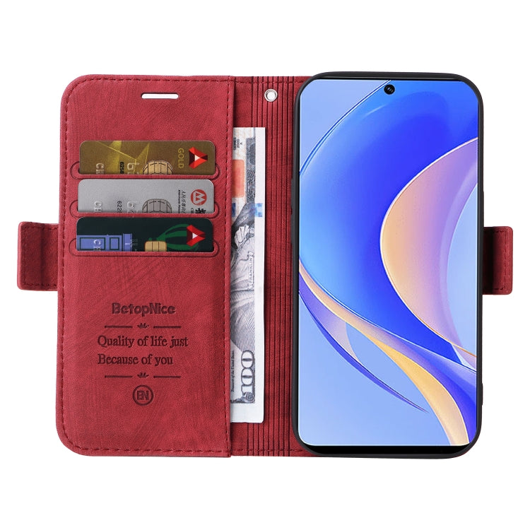 For Huawei nova Y90 / Enjoy 50 Pro BETOPNICE Dual-side Buckle Leather Phone Case(Red)