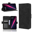 For T-Mobile REVVL 6 Pro 5G Skin Feel Calf Texture Card Slots Leather Phone Case(Black) - More Brand by PMC TechLife | Online Shopping South Africa | PMC TechLife