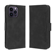For iPhone 14 Pro Skin Feel Calf Texture Card Slots Leather Phone Case(Black)