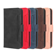 For ZTE Blade A52 Lite Skin Feel Calf Texture Card Slots Leather Phone Case(Black)