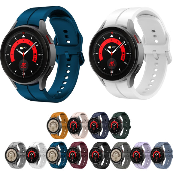 For Samsung Galaxy Watch 5 Pro 45mm Colorful Buckle Silicone Watch Band(Black)