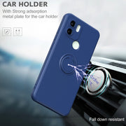 For Xiaomi Redmi A1 Ring Kickstand TPU Silicone Phone Case(Mint Green)