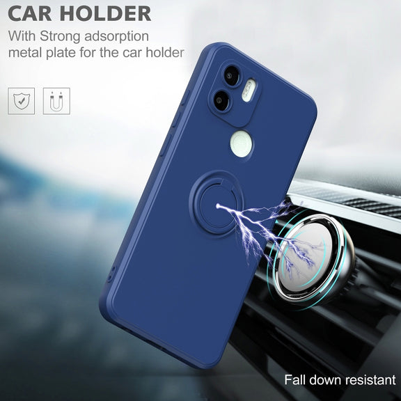 For Xiaomi Redmi A1 Ring Kickstand TPU Silicone Phone Case(Mint Green)