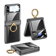 For Samsung Galaxy Z Flip4 GKK Magnetic Folding Phantom Rotary Phone Case with Ring Holder(Black) - Galaxy Z Flip4 5G Cases by GKK | Online Shopping South Africa | PMC TechLife
