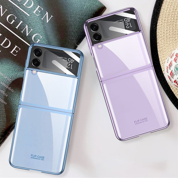 For Samsung Galaxy Z Flip4 GKK Integrated Electroplating All-inclusive Phone Case(Transparent)