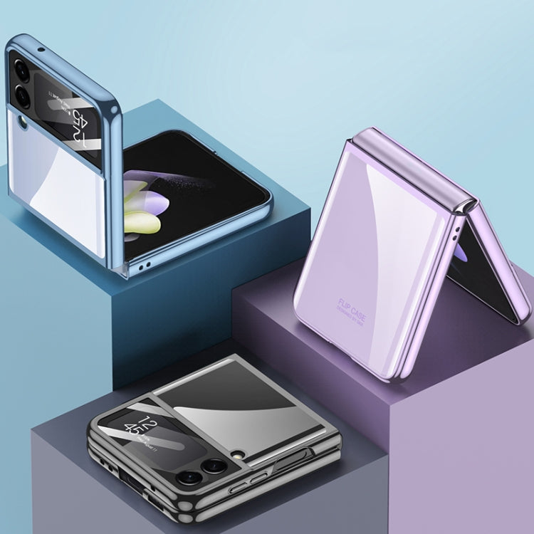 For Samsung Galaxy Z Flip4 GKK Integrated Electroplating All-inclusive Phone Case(Transparent)