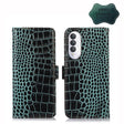 For Xiaomi Redmi A1+ Crocodile Top Layer Cowhide Leather Phone Case(Green) - Xiaomi Cases by PMC TechLife | Online Shopping South Africa | PMC TechLife