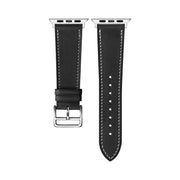 For Apple Watch Series 8 45mm imak PG1 Series Leather Watch Band(Black)