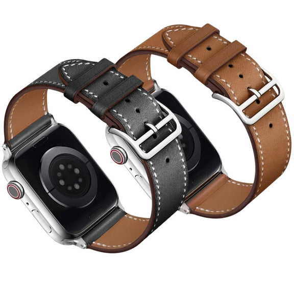 For Apple Watch Series 8 45mm imak PG1 Series Leather Watch Band(Black)