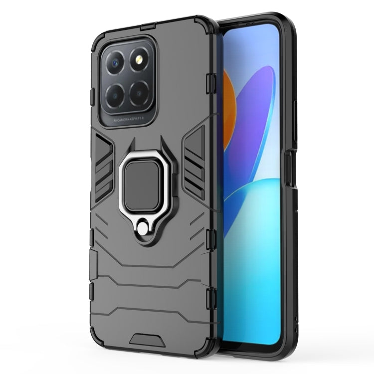 For Honor X8 5G Magnetic Ring Holder PC + TPU Phone Case(Black)