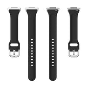For Huawei Watch Fit 2 Small Waist Silicone Watch Band, Size:S(Black)