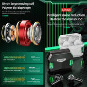 Lenovo GM5 TWS Bluetooth Wireless Sports Water-resistant Noise Reduction Gaming Earphone with Mic(Black)