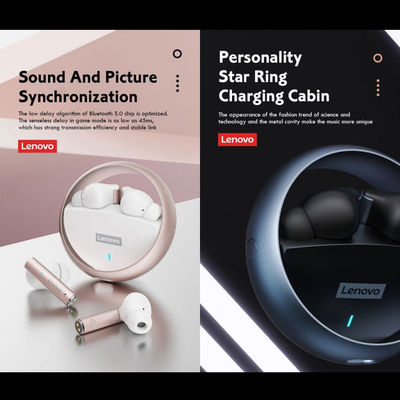 Lenovo LP60 TWS Wireless Bluetooth 5.3 Noise Reduction Earphone(White)