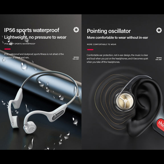 Lenovo X3 Pro Bone Conduction Wireless Bluetooth 5.3 Sports Earphones with Mic(Black)