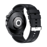 Ochstin 5HK46P 1.36 inch Round Screen Silicone Strap Smart Watch with Bluetooth Call Function(Black+Black)