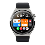 Ochstin 5HK46P 1.36 inch Round Screen Silicone Strap Smart Watch with Bluetooth Call Function(Silver+Black)