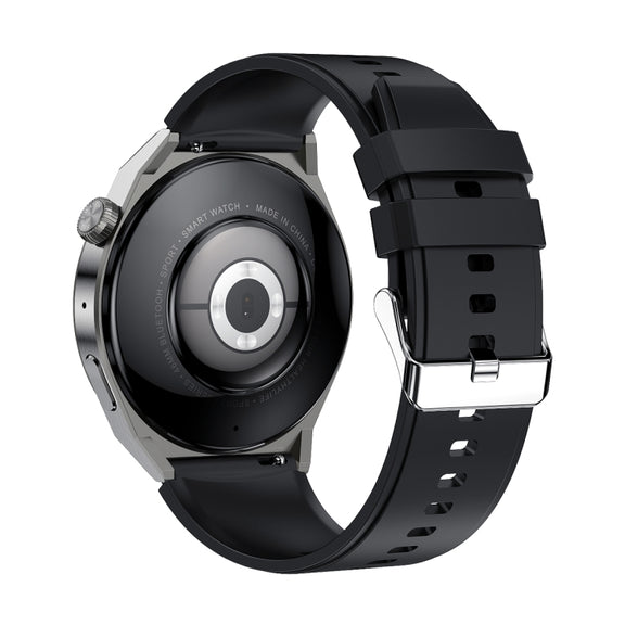 Ochstin 5HK46P 1.36 inch Round Screen Silicone Strap Smart Watch with Bluetooth Call Function(Silver+Black)