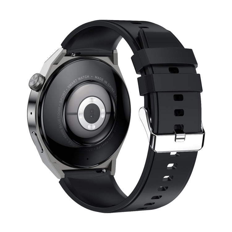Ochstin 5HK46P 1.36 inch Round Screen Silicone Strap Smart Watch with Bluetooth Call Function(Silver+Black)
