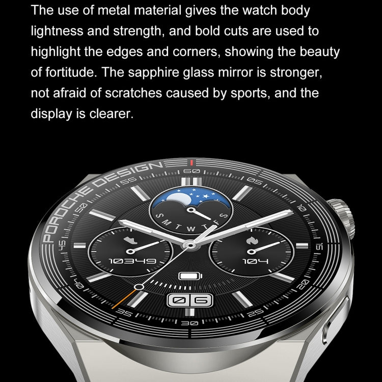 Ochstin 5HK46P 1.36 inch Round Screen Leather Strap Smart Watch with Bluetooth Call Function(Black)