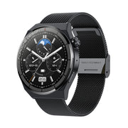 Ochstin 5HK46P 1.36 inch Round Screen Steel Strap Smart Watch with Bluetooth Call Function(Black)
