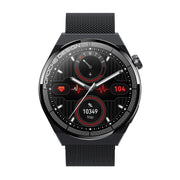 Ochstin 5HK46P 1.36 inch Round Screen Steel Strap Smart Watch with Bluetooth Call Function(Black)