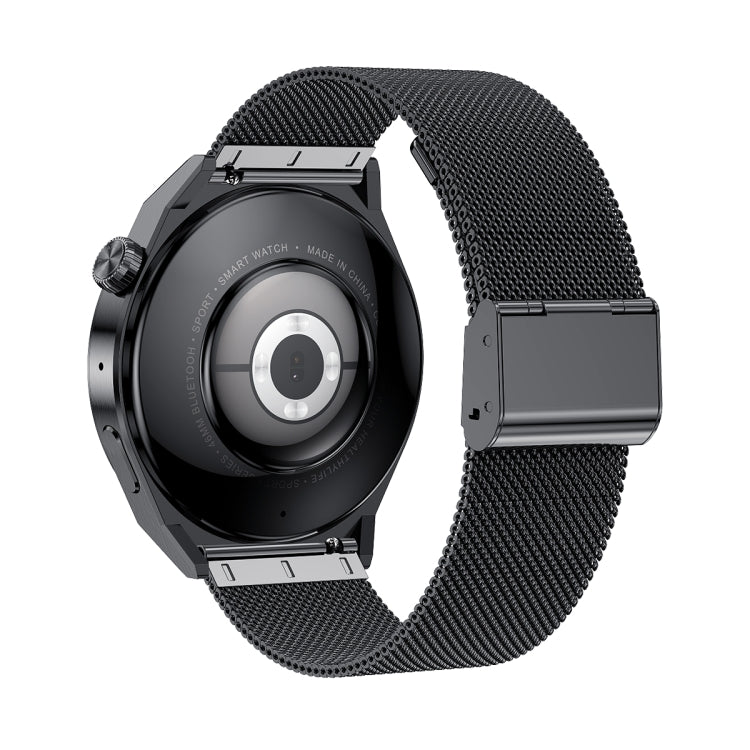 Ochstin 5HK46P 1.36 inch Round Screen Steel Strap Smart Watch with Bluetooth Call Function(Black)