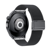 Ochstin 5HK46P 1.36 inch Round Screen Steel Strap Smart Watch with Bluetooth Call Function(Black)