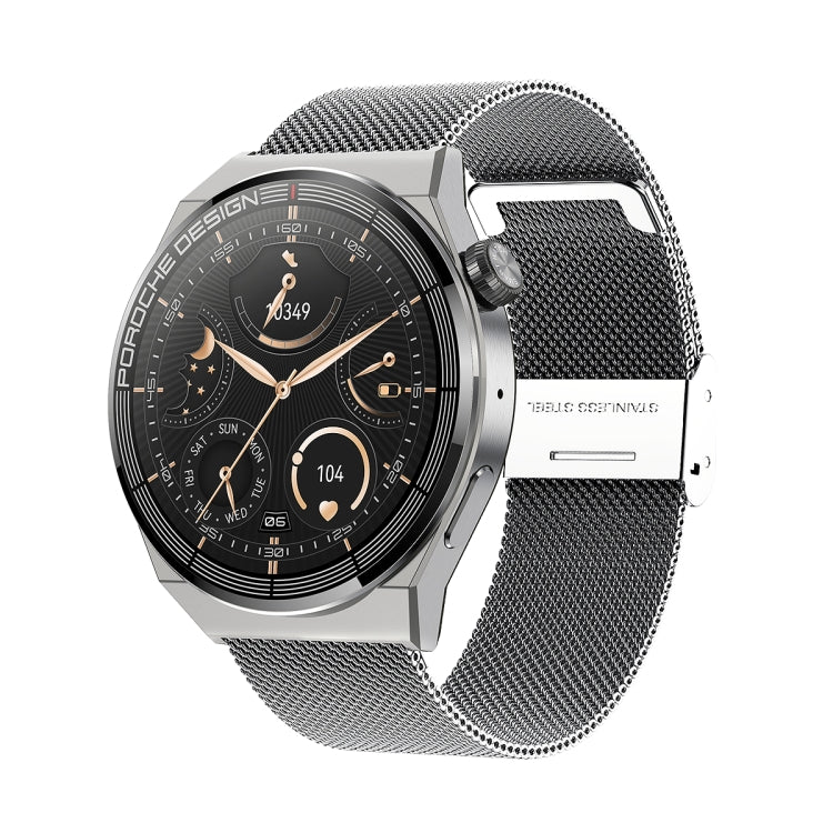 Ochstin 5HK46P 1.36 inch Round Screen Steel Strap Smart Watch with Bluetooth Call Function(Silver)