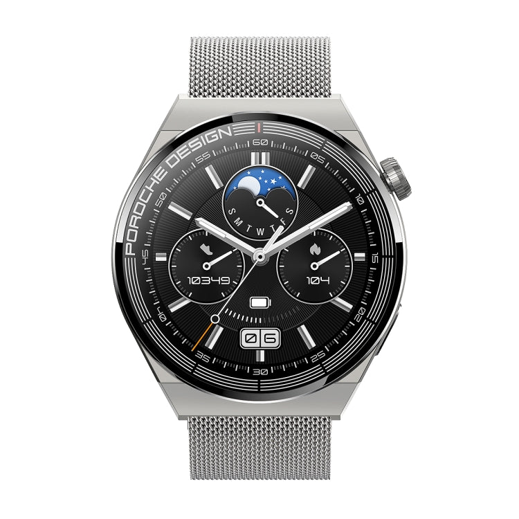 Ochstin 5HK46P 1.36 inch Round Screen Steel Strap Smart Watch with Bluetooth Call Function(Silver)