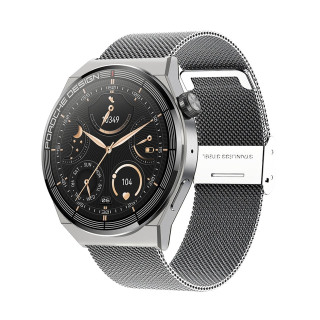 Ochstin 5HK46P 1.36 inch Round Screen Steel Strap Smart Watch with Bluetooth Call Function(Silver)