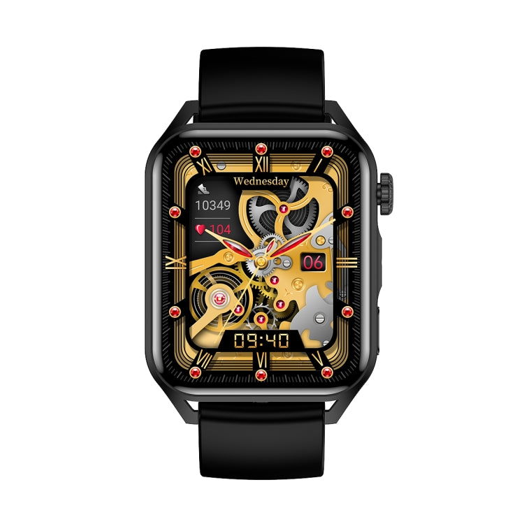 Ochstin 5HK28 1.78 inch Square Screen Silicone Strap Smart Watch Supports Bluetooth Call Function/Blood Oxygen Monitoring(Black)