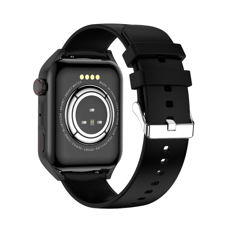 Ochstin 5HK28 1.78 inch Square Screen Silicone Strap Smart Watch Supports Bluetooth Call Function/Blood Oxygen Monitoring(Black)