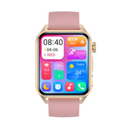Ochstin 5HK28 1.78 inch Square Screen Silicone Strap Smart Watch Supports Bluetooth Call Function/Blood Oxygen Monitoring(Pink)