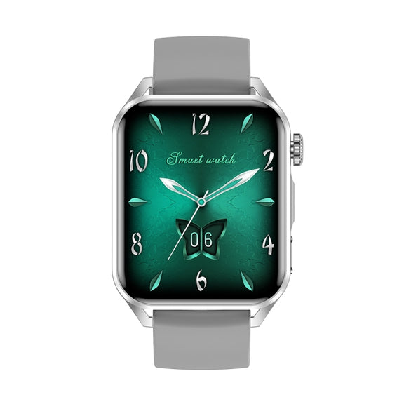 Ochstin 5HK28 1.78 inch Square Screen Silicone Strap Smart Watch Supports Bluetooth Call Function/Blood Oxygen Monitoring(Grey)
