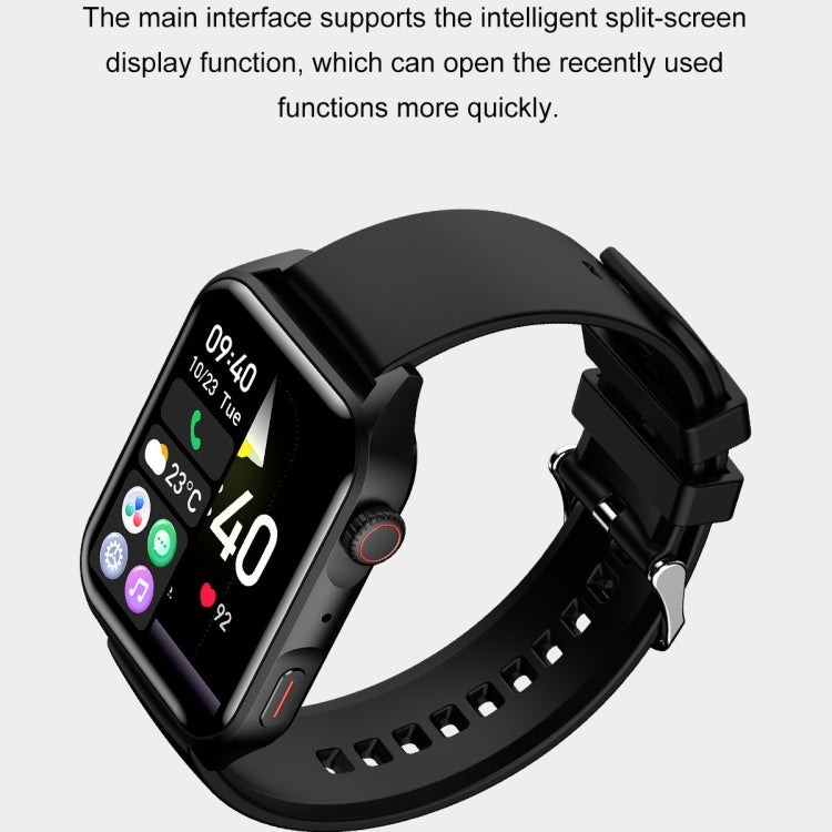Ochstin 5HK28 1.78 inch Square Screen Silicone Strap Smart Watch Supports Bluetooth Call Function/Blood Oxygen Monitoring(Grey)