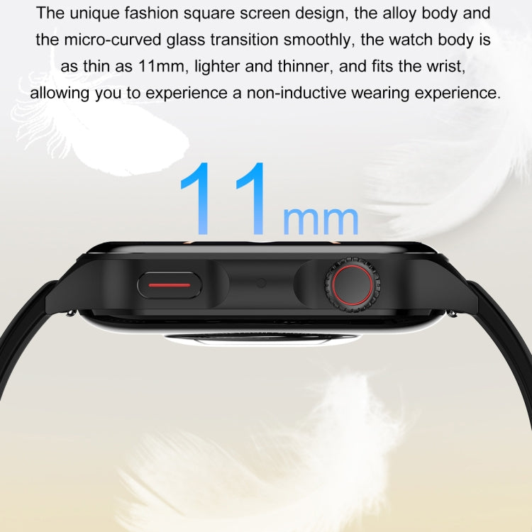 Ochstin 5HK28 1.78 inch Square Screen Silicone Strap Smart Watch Supports Bluetooth Call Function/Blood Oxygen Monitoring(Grey)
