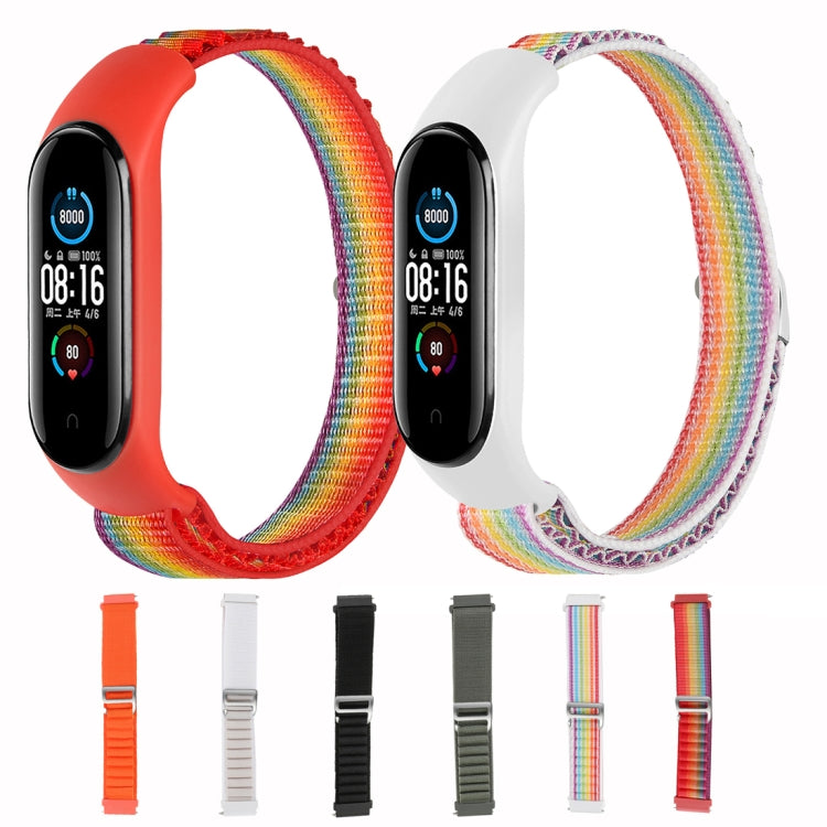 For Xiaomi Mi Band 3 / 4 / 5 / 6 / 7 Nylon Loop Watch Band(Seven Colors)