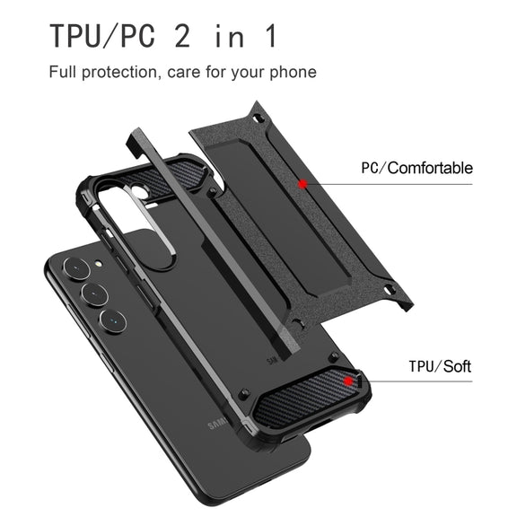 For Samsung Galaxy S23+ 5G Magic Armor TPU Hard PC Phone Case(Black)