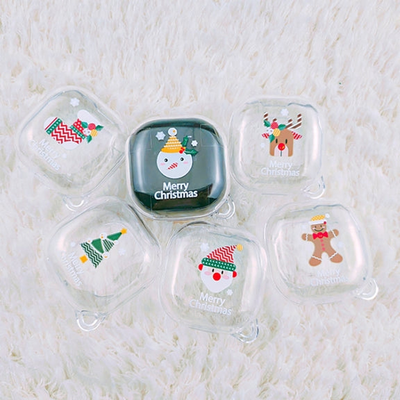 For Samsung Galaxy Buds Live Christmas Transparent TPU Earphone Case(Santa Claus)