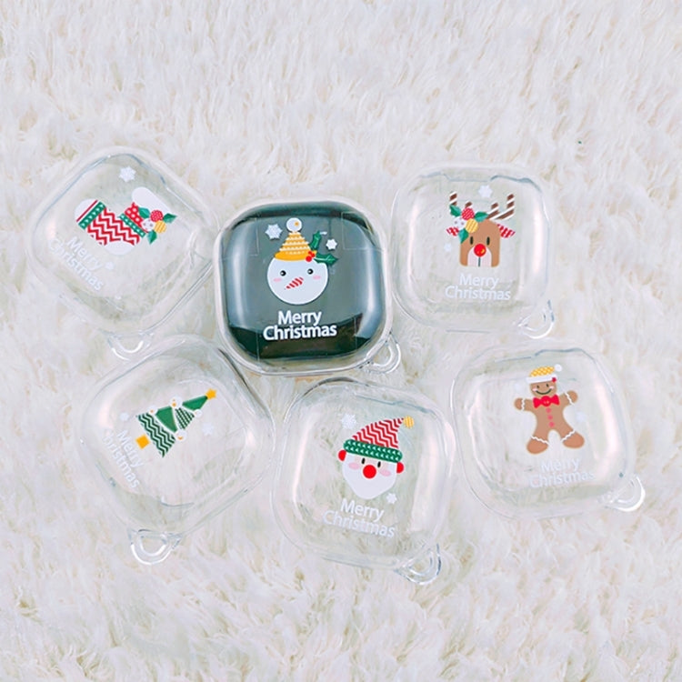 For Samsung Galaxy Buds Live Christmas Transparent TPU Earphone Case(Snowman)