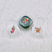 For Samsung Galaxy Buds Live Christmas Transparent TPU Earphone Case(Santa Claus)