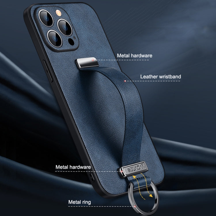 For iPhone 14 SULADA Cool Series PC + Leather Texture Skin Feel Phone Case(Brown)