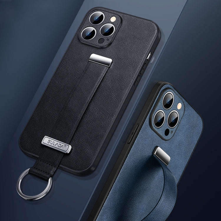 For iPhone 14 Pro Max SULADA Cool Series PC + Leather Texture Skin Feel Phone Case(Red)
