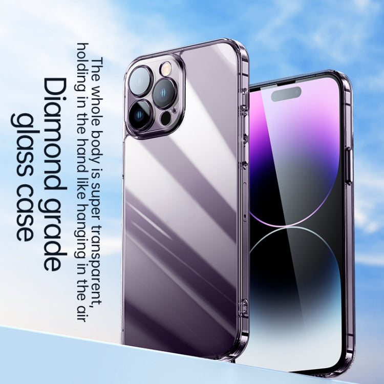 For iPhone 14 SULADA Crystal Steel Series TPU Transparent Phone Case(Transparent)
