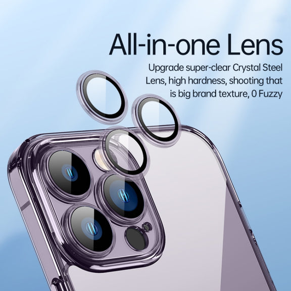 For iPhone 14 SULADA Crystal Steel Series TPU Transparent Phone Case(Transparent)