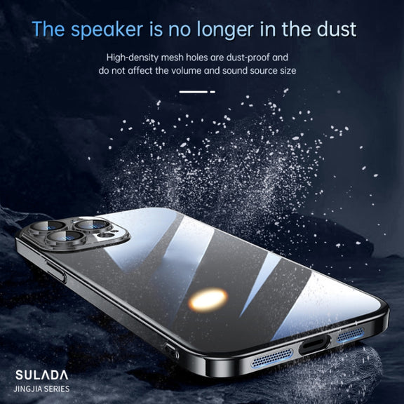 For iPhone 14 SULADA Hard PC Shockproof Phone Case(Silver)