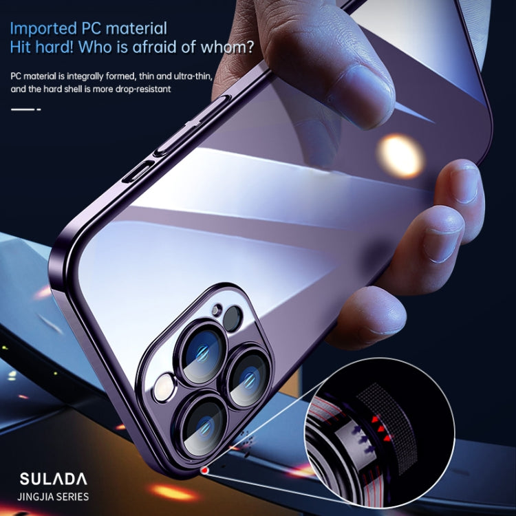 For iPhone 14 SULADA Hard PC Shockproof Phone Case(Dark Purple)